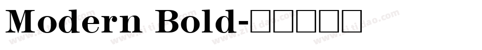 Modern Bold字体转换